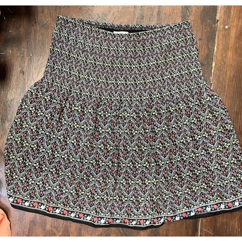Max Studio Blue Floral Skirt Size Large